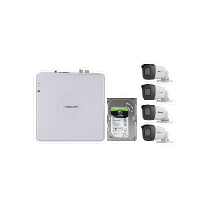 Hikvision HD-TVI 4 Channel Hi-Res DVR 4 Camera Base Kit